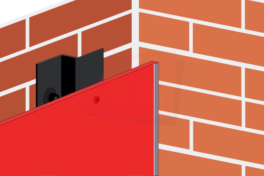 XL OMEGA EINDPROFIEL 40X25X40 X 2MM ZWART GEANODISEERD