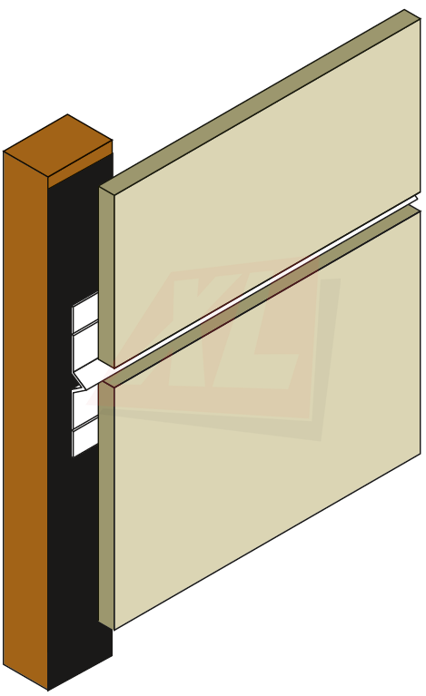 VOEGPROFIEL VOOR RP B70 70X3055MM ALUMINIUM BLANK GEANODISEERD