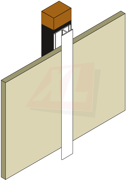 VOEGAFDEKPROFIEL VOOR RP C6 ALUMINIUM BLANK GEANODISEERD