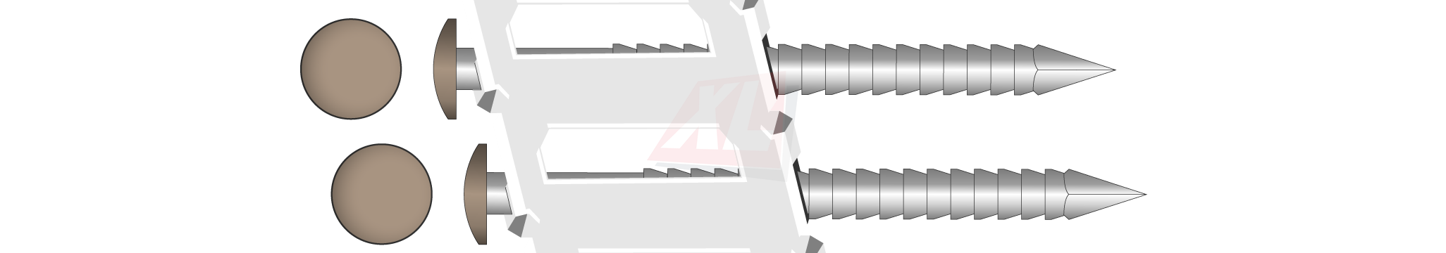 CC BK NAGEL 15º ROL Ø 6,0MM 2,6 X 40MM INOX A4 RAL XXXX