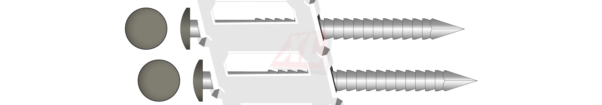 CC BK NAGEL 15º ROL Ø 6,0MM 2,6 X 45MM INOX A4 RAL XXXX