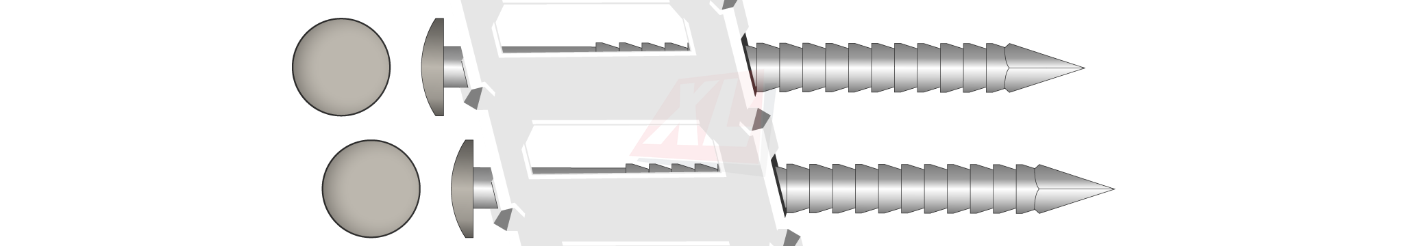 CC BK NAGEL 15º ROL Ø 6,0MM 2,6 X 50MM INOX A4 RAL XXXX