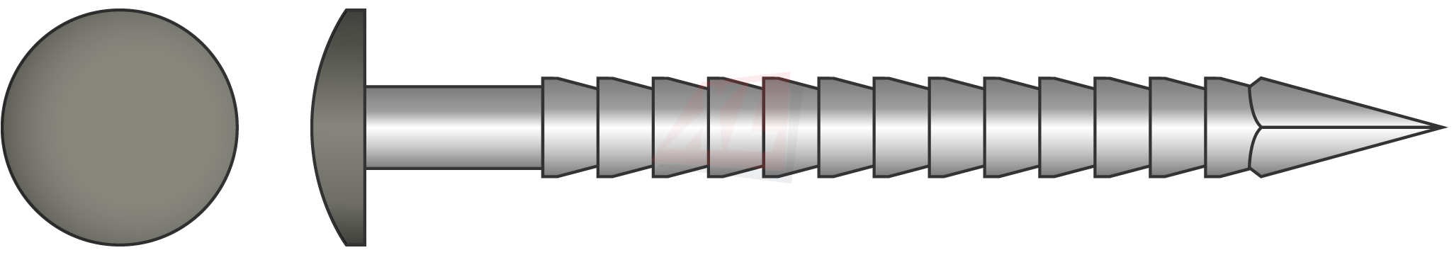 CC BK NAGEL DOOS Ø 6,0MM 2,6 X 65MM INOX A4 RAL XXXX
