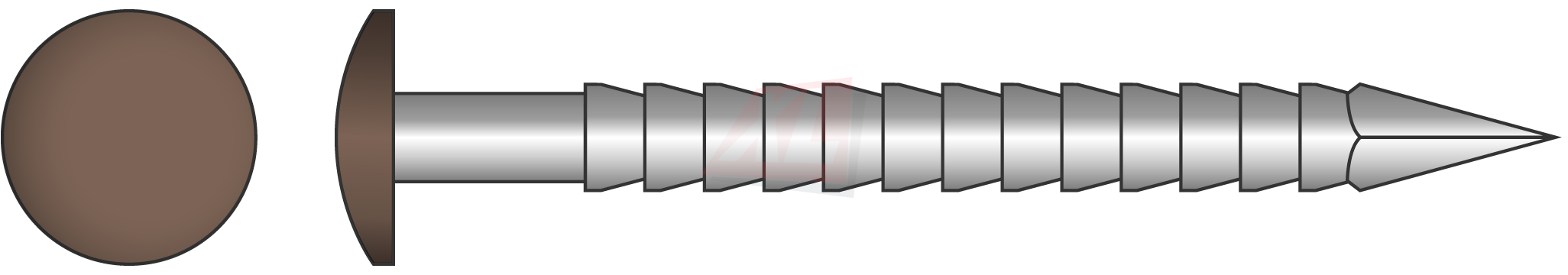 CC BK NAGEL DOOS Ø 6,0MM 2,6 X 45MM INOX A4 RAL XXXX