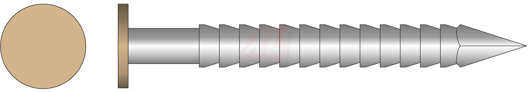 HP PK NAGEL VOOR RP DOOS Ø 6,0MM 2,7/3,1 X 35MM INOX A4 RAL XXXX