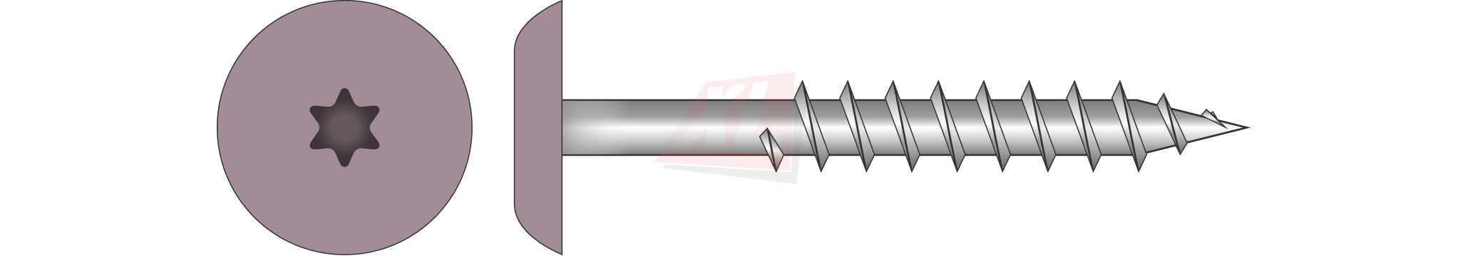 ET NATURA SCHROEF Ø 15MM 5,5 X 35MM INOX A4 N XXX