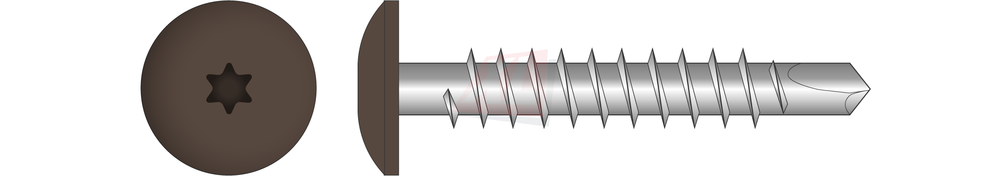 BI METAAL BOORSCHROEF VOOR RP Ø 12MM 5,5 X 35MM INOX A4 RAL XXXX