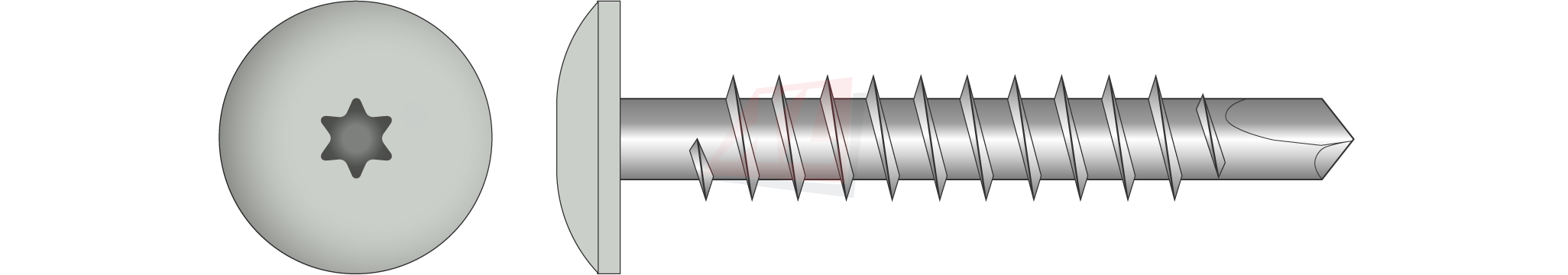BI METAAL BOORSCHROEF VOOR RP Ø 12mm 5,5 X 25MM INOX A4 RAL XXXX