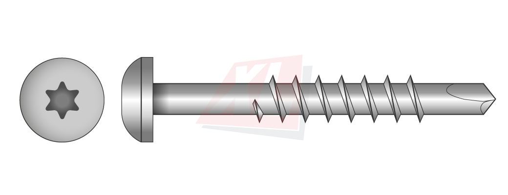 BI METAAL BOORSCHROEF VOOR RP Ø 12MM 5,5 X 35MM INOX A4 ONGEKLEURD
