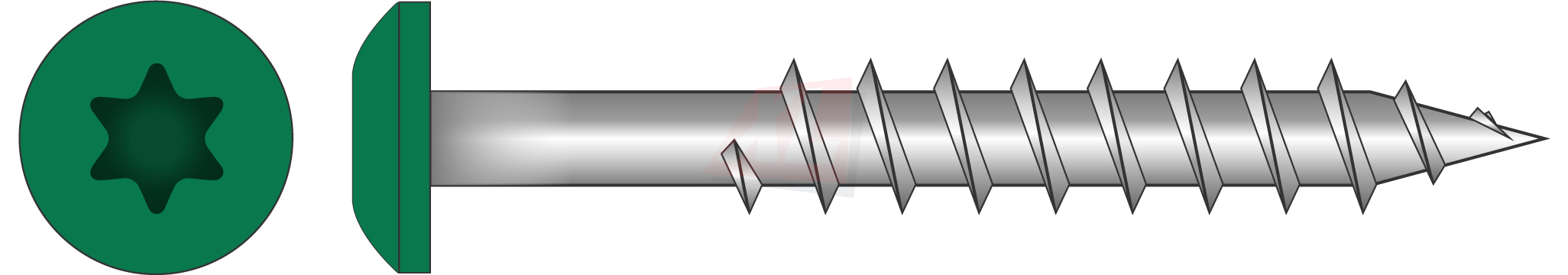 SCHROEF VOOR RP Ø 9,6MM 4,5 X 35MM INOX A4 RAL XXXX