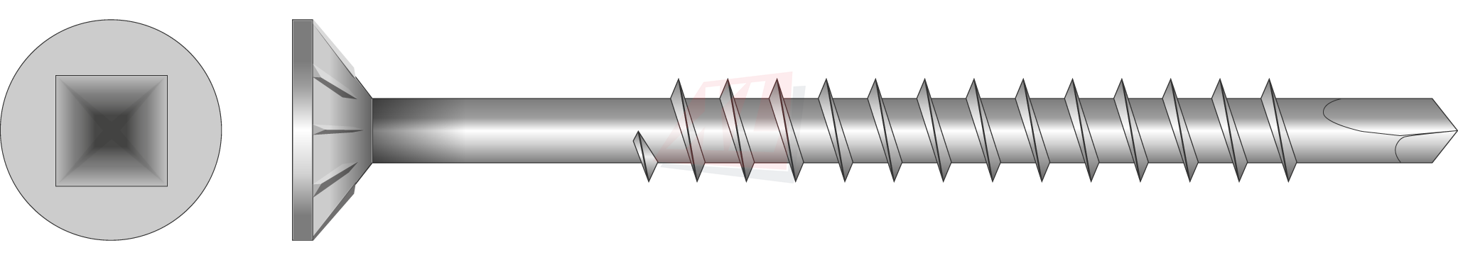 JH SQDR SIDING SCHROEF 4,2 X 45MM INOX A2 ONGEKLEURD