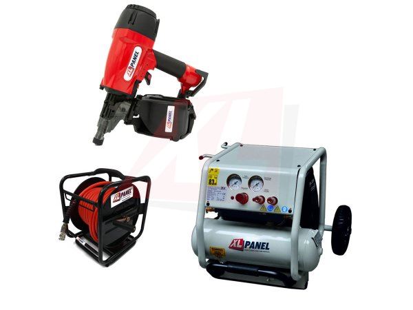 8 BAR TACKERSET: C28 TACKER, COMPRESSOR EN 30 M1 SLANGHASPEL